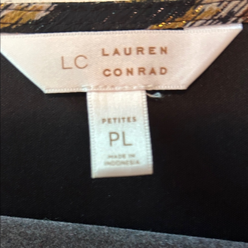 LC Lauren Conrad Black and Brown Long Sleeve Dress - Picture 2 of 9